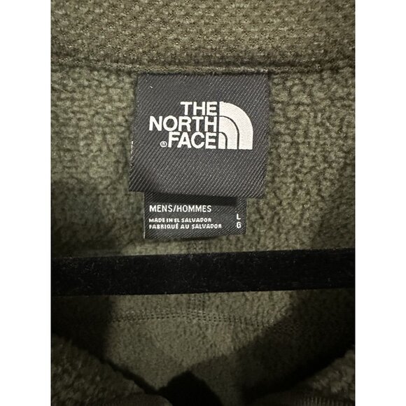 The North Face men's half-zip pullover in olive green - Picture 3 of 8